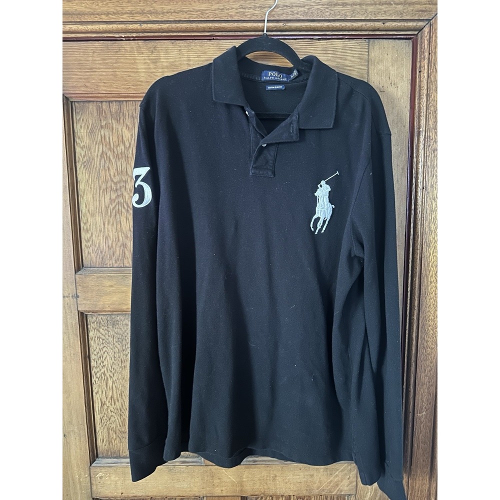 Polo Ralph Lauren Big Pony #3 Polo Long Sleeve Black XL